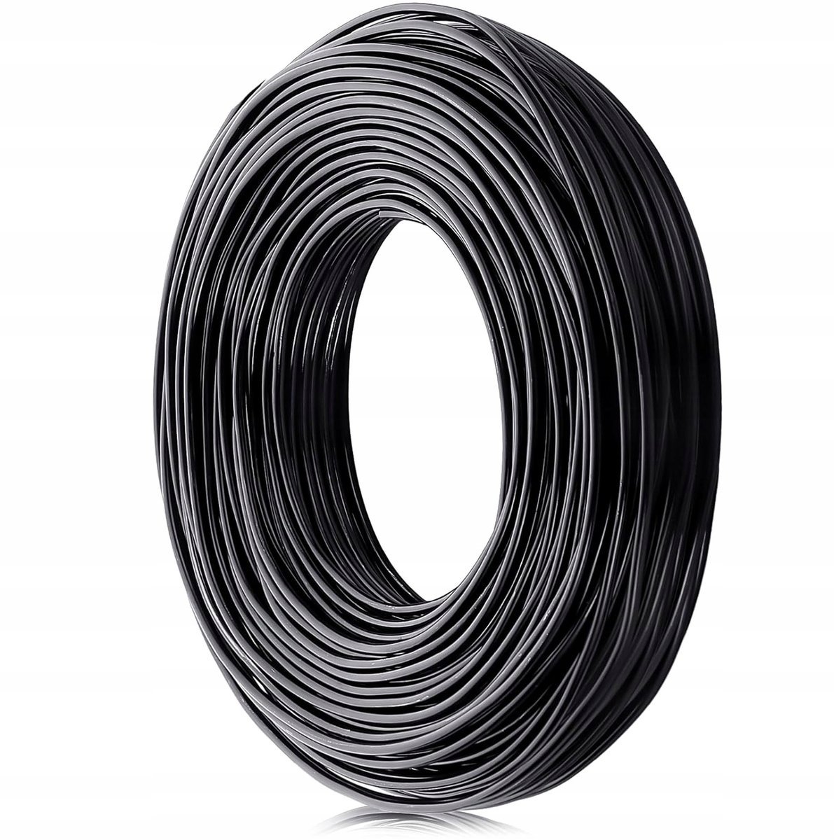 Drut 2mm 30m czarny aluminiowy nierdzewny giętki do biżuterii modelowania