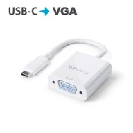 Adaptery i przejściówki - Purelink IS220 adapter wtyczka USB-C na gniazdo VGA 0,10m biały - miniaturka - grafika 1