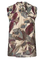 Bluzki damskie - More & More - Damska bluzka bez rękawów, beżowy|wielokolorowy - miniaturka - grafika 1