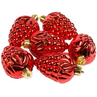 Bombki - czakos, Bombka Szyszka Czerwona 6szt. - miniaturka - grafika 1