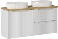 Meble łazienkowe - Zestaw meblowy 120cm z umywalkami nablatowymi - miniaturka - grafika 1