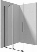 Ścianki i drzwi prysznicowe - Deante Prizma Ścianka prysznicowa walk-in - przesuwna nero 100cm KTJ_D30R - miniaturka - grafika 1
