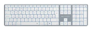 HYPER HS2310NO klawiatura Dom/Biuro Bluetooth QWERTY Skandynawia Szary - Klawiatury - miniaturka - grafika 1