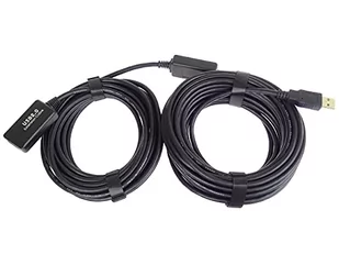 PremiumCord Kabel USB USB-A USB-A M/F 10m Czarny ku2rep10 - Kable USB - miniaturka - grafika 1