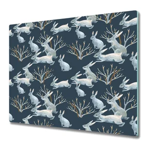 Szklane Deski Kuchenne z Unikalnymi Wzorami 60x52 cm - Białe Króliki - Deski do krojenia Szklane Deski Kuchenne z Unikalnymi Wzorami 60x52 cm - Białe Króliki - Deski do krojenia - miniaturka - grafika 1