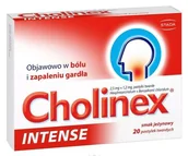 Przeziębienie i grypa - GlaxoSmithKline Cholinex Intense 20 pastylek o smaku jeżynowym - miniaturka - grafika 1