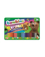 Przybory szkolne - St. Majewski Kredki BAMBINO 26kol.w drewnie+temp - miniaturka - grafika 1