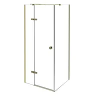 Kabiny prysznicowe - Złota kwadratowa kabina prysznicowa 90x90 lewa Pixa Gold Besco - miniaturka - grafika 1