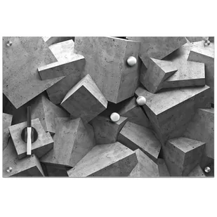 Zeller Szklana tablica magnetyczna World + 3 magnesy 60x40 cm ZELLER B01FXPBMXA - Tablice i flipcharty - miniaturka - grafika 1