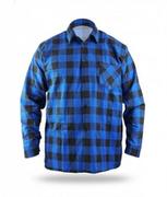 Odzież robocza - Dedra Koszula flanelowa niebieska w kratę BH51F2-XL BH51F2-XL - miniaturka - grafika 1