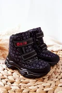 Botki damskie - Dziecięce Botki Śniegowce Big Star II374091 Czarne-23 - miniaturka - grafika 1