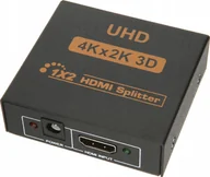 Rozgałęźniki - Pawonik SPLITTER HDMI 1X2 ROZDZIELACZ 4K*2K ULTRA HD 4K - miniaturka - grafika 1