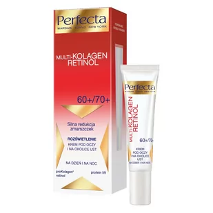 Perfecta Multikolagen Retinol Rozświetlenie Krem pod oczy i na okolice ust 60+/70+ 15ml - Kosmetyki pod oczy - miniaturka - grafika 1