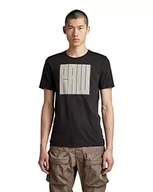 Koszulki męskie - G-STAR RAW Typography Raw Slim t-shirt męski, Black (Dk Black 336-6484), S - miniaturka - grafika 1