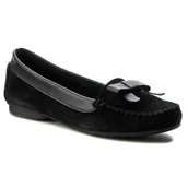 Mokasyny damskie - Mokasyny Filipe 4097 Czarny - miniaturka - grafika 1