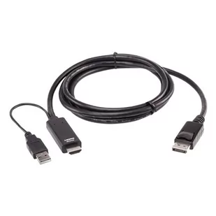 Aten 2L-7D02HDP True 4K 1.8M HDMI to DisplayPort Cable (kabel HDMI do DisplayPort) - Przełączniki KVM - miniaturka - grafika 1