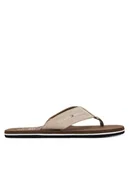 Klapki i japonki męskie - Tommy Hilfiger Japonki Chambray Beach Sandal FM0FM05570 Beżowy - miniaturka - grafika 1