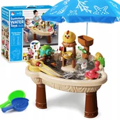 Zabawki do piasku - 2 x PIASKOWNICA STOLIK WODNY STÓŁ DO ZABAWY MASZYNKA DO ROBIENIA BANIEK PAR - miniaturka - grafika 1