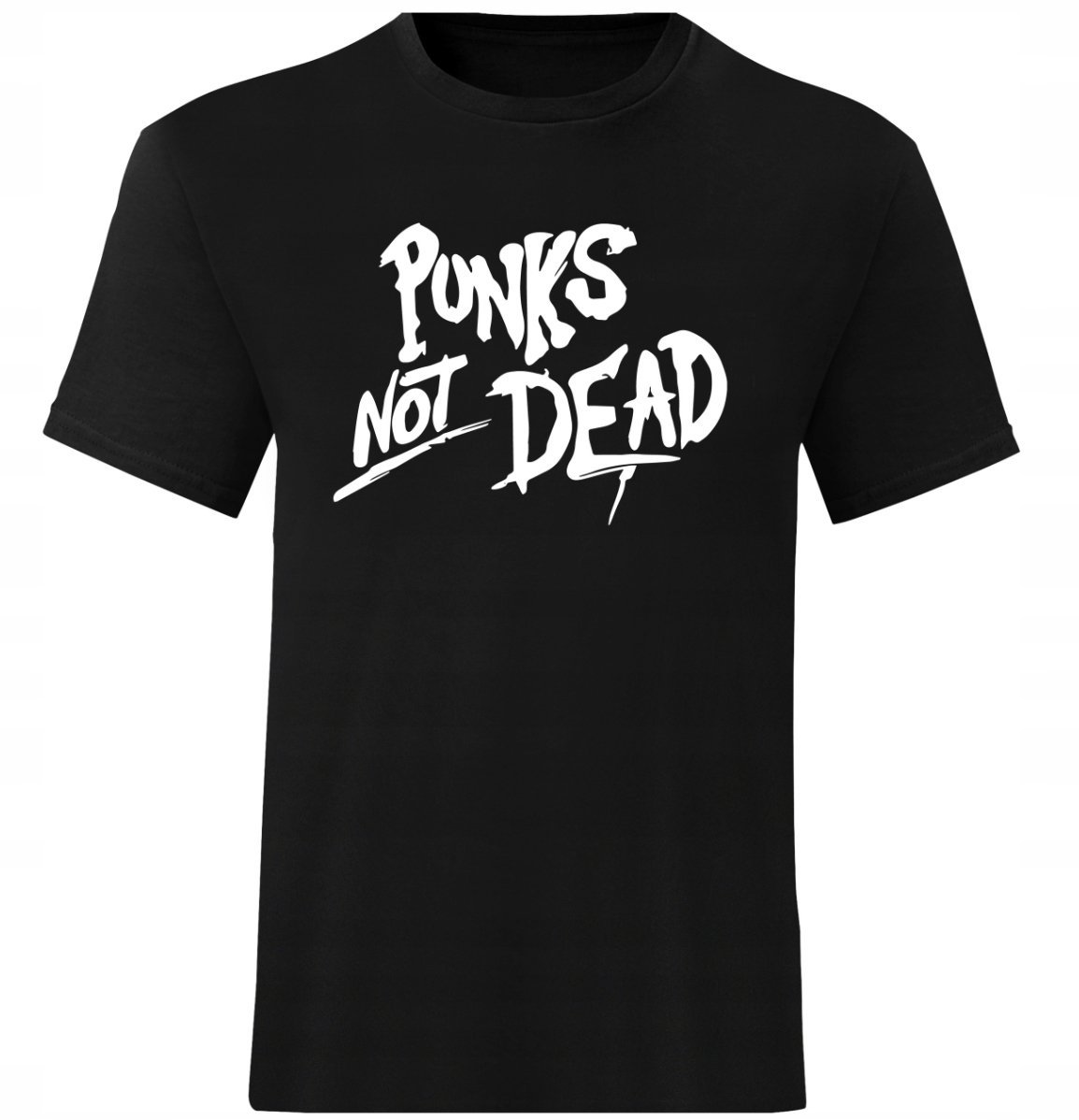 KOSZULKA Z NADRUKIEM MĘSKA ŚMIESZNA T-SHIRT PUNK NOT DEAD PUNK ROCK r. L
