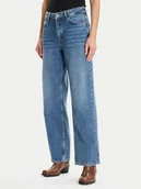 Spodnie damskie - Marc O'Polo Jeansy 508 9102 12203 Niebieski Wide Fit - miniaturka - grafika 1