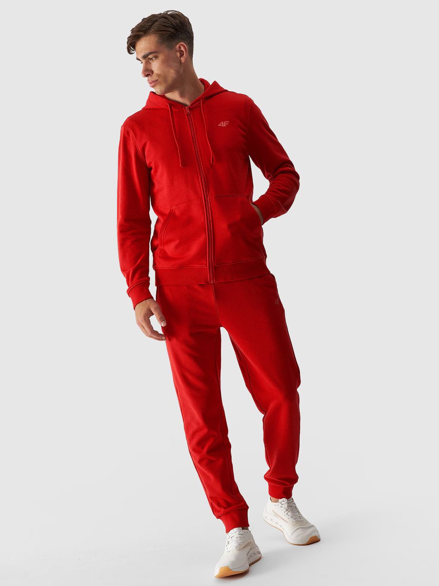Spodnie dresowe joggery męskie 4F 4FWMM00TTROM0942-60S Czerwony Roz. XL