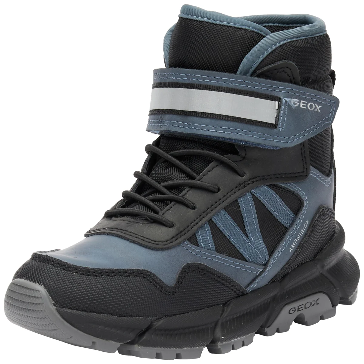 Geox Męskie buty J Flexyper Plus Boy Ankle Boot, Avio Black, 37 EU