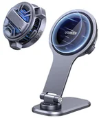 Uchwyty samochodowe do telefonów - Uchwyt magnetyczny z ładowarką indukcyjną do samochodu Tesla Ugreen CD380 Czarny - miniaturka - grafika 1