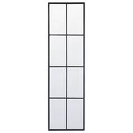 Lustra - Metalowe lustro ścienne okno 38 x 132 cm czarne CAMON - miniaturka - grafika 1