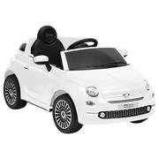 Pojazdy elektryczne dla dzieci - shumee Elektryczny samochód jeździk Fiat 500 biały - miniaturka - grafika 1