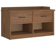 Ławki do przedpokoju - Szafka z siedziskiem drewno orzechowe W3-G49 - miniaturka - grafika 1