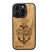 Etui i futerały do telefonów - Drewniane Etui Bewood iPhone 14 Pro KOTWICA DĄB - miniaturka - grafika 1