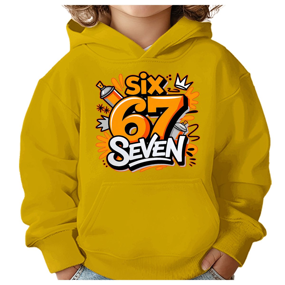 BLUZA DZIECIĘCA Z KAPTUREM 67 SIX SEVEN VIRAL 110-116 DLA DZIECKA PREZENT