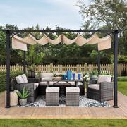 Kratki i pergole - Pergola ogrodowa 2,8x3,6m tarasowa Sunjoy beżowa - miniaturka - grafika 1