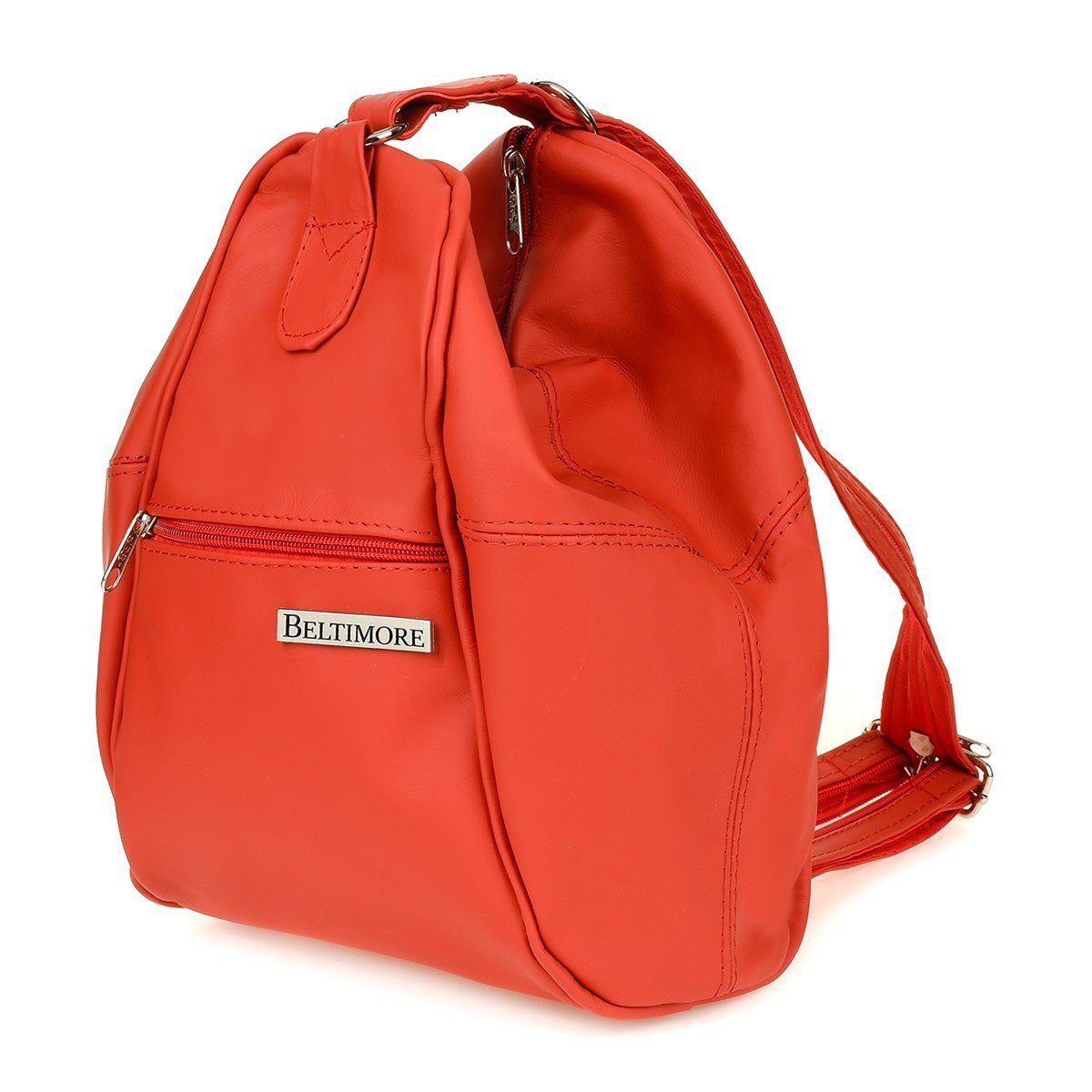 Czerwony Plecak damski skórzany torebka 2w1 Beltimore 019 czerwony