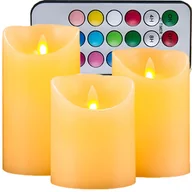 Świece - Świece Led Rgb Kolorowe Świeczki Na Pilot Zestaw - miniaturka - grafika 1