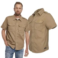 Odzież taktyczna i umundurowanie - Koszula z krótkim rękawem BRANDIT Vintage Shirt - Coyote L - miniaturka - grafika 1