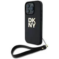 Etui i futerały do telefonów - Etui DKNY Wrist Strap Stock Logo do Apple iPhone 16 Pro Max Czarny - miniaturka - grafika 1