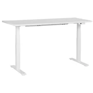Biurka - Biurko regulowane elektrycznie 160 x 72 cm białe DESTIN III - miniaturka - grafika 1