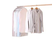 Pokrowce na ubrania - Pokrowiec na ubrania 90cm do szafy Ochronny pokrowiec na płaszcze/sukienki na zamek przezroczysty - miniaturka - grafika 1