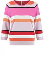 Swetry damskie - GERRY WEBER Edition Sweter damski 870517-44709, czerwony/pomarańczowy/fioletowy/różowy, 48 (DE), czerwony/pomarańczowy/liliowy/różowy w pasku, 48 - miniaturka - grafika 1