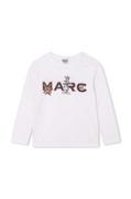 Bluzki dla dziewczynek - Marc Jacobs longsleeve bawełniany dziecięcy kolor biały z nadrukiem - miniaturka - grafika 1