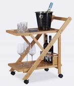 Wózki kuchenne - Bambusowy wózek kuchenny na kółkach 40,5x65x70 cm - miniaturka - grafika 1
