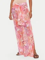 Spodnie damskie - Guess Spodnie materiałowe E5GB01 WH4T2 Koralowy Regular Fit - miniaturka - grafika 1