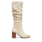 Kozaki damskie - Kozaki Nine West CEO-BASZIRA-01 Écru - miniaturka - grafika 1