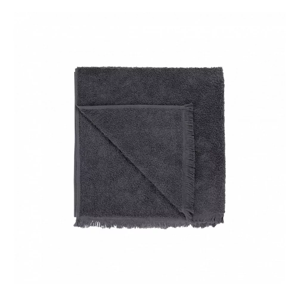 Ciemnoszary bawełniany ręcznik kąpielowy 70x140 cm FRINO – Blomus