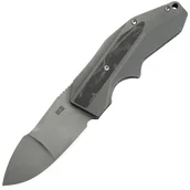 Scyzoryki - WE Knife Coral Szara Rękojeść z Tytanu z Wkładką z Marmurowego Włókna Węglowego Szara Ostrze z Kamie - miniaturka - grafika 1