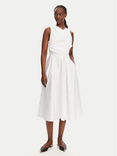 Elisabetta Franchi Sukienka koktajlowa ABT5252E2 100 Biały Regular Fit - Sukienki - miniaturka - grafika 1