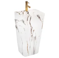 Umywalki - Umywalka wolnostojąca Rea Aris marble- Dodatkowo 5% RABATU na kod REA5 - miniaturka - grafika 1