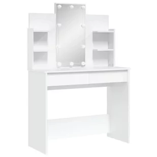 Toaletka z oświetleniem LED, biała, 96x40x142 cm  Lumarko! - Toaletki - miniaturka - grafika 4