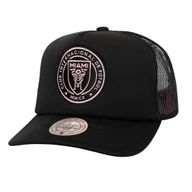 Czapki męskie - Czapka z daszkiem męska piłkarska Mitchell & Ness Inter Miami CF Trucker czarna - miniaturka - grafika 1